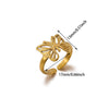 Wholesale Women's Light Luxury Geometric Stainless Steel Goldinlaid Heartshaped And Fruitshaped Hollow Rings
