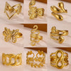 Wholesale Women's Light Luxury Geometric Stainless Steel Goldinlaid Heartshaped And Fruitshaped Hollow Rings