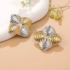 Wholesale Women's Light Luxury Geometric Stainless Steel Goldplated Earrings