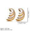 Wholesale Women's Light Luxury Geometric Stainless Steel Goldplated Earrings
