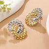Wholesale Women's Light Luxury Geometric Stainless Steel Goldplated Earrings