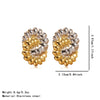Wholesale Women's Light Luxury Geometric Stainless Steel Goldplated Earrings