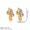 Wholesale Women's Light Luxury Geometric Stainless Steel Goldplated Earrings