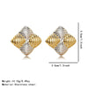 Wholesale Women's Light Luxury Geometric Stainless Steel Goldplated Earrings