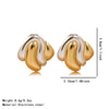Wholesale Women's Light Luxury Geometric Stainless Steel Goldplated Earrings