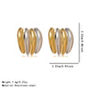 Wholesale Women's Light Luxury Geometric Stainless Steel Goldplated Earrings
