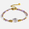 Wholesale Women's Light Luxury Geometric Stainless Steel Handmade Beaded Necklace And Bracelet Set