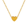 Wholesale Women's Light Luxury Geometric Stainless Steel 18K Gold Plated Peach Heart Pendant Necklace With Regular Chain