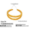 Wholesale Women's Light Luxury Geometric Stainless Steel 18K Gold Plated Ring Set Accessories