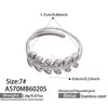 Wholesale Women's Light Luxury Geometric Stainless Steel 18K Gold Plated Ring Set Accessories