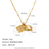 Wholesale Women's Light Luxury Geometric Stainless Steel 18K Goldplated Pendant Necklace