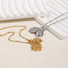 Wholesale Women's Light Luxury Geometric Stainless Steel 18K Goldplated Pendant Necklace