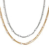 Wholesale Women's Light Luxury Geometric Stainless Steel 18K Goldplated Snake Chain Necklace With Minimalist Elegant Pendant