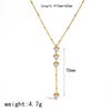 Wholesale Women's Light Luxury Geometric Stainless Steel Necklace With Vacuum Real Gold Plating In Pvd Furnace Oshaped Chain