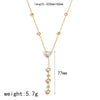 Wholesale Women's Light Luxury Geometric Stainless Steel Necklace With Vacuum Real Gold Plating In Pvd Furnace Oshaped Chain