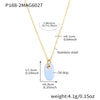 Wholesale Women's Light Luxury Geometric Stainless Steel Oval Pendant Necklace With Electroplating And Colorretaining Glaze