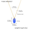 Wholesale Women's Light Luxury Geometric Stainless Steel Oval Pendant Necklace With Electroplating And Colorretaining Glaze