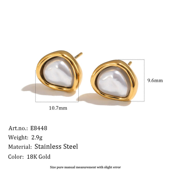 Wholesale Women's Light Luxury Geometric Stainless Steel Pvd Furnace Vacuum Real Gold Plated Ring And Necklace