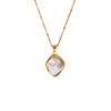 Wholesale Women's Light Luxury Geometric Stainless Steel Pvd Furnace Vacuum Real Gold Plated Ring And Necklace