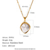 Wholesale Women's Light Luxury Geometric Stainless Steel Pvd Furnace Vacuum Real Gold Plated Ring And Necklace