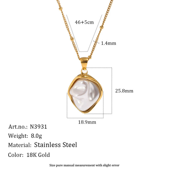 Wholesale Women's Light Luxury Geometric Stainless Steel Pvd Furnace Vacuum Real Gold Plated Ring And Necklace