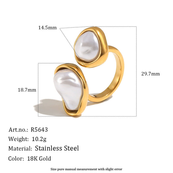 Wholesale Women's Light Luxury Geometric Stainless Steel Pvd Furnace Vacuum Real Gold Plated Ring And Necklace
