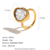 Wholesale Women's Light Luxury Geometric Stainless Steel Pvd Furnace Vacuum Real Gold Plated Ring And Necklace