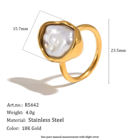 Wholesale Women's Light Luxury Geometric Stainless Steel Pvd Furnace Vacuum Real Gold Plated Ring And Necklace