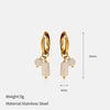Wholesale Women's Light Luxury Geometric Stainless Steel Real Gold Plated Earrings