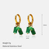 Wholesale Women's Light Luxury Geometric Stainless Steel Real Gold Plated Earrings