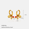 Wholesale Women's Light Luxury Geometric Stainless Steel Real Gold Plated Earrings