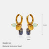 Wholesale Women's Light Luxury Geometric Stainless Steel Real Gold Plated Earrings