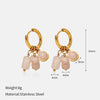 Wholesale Women's Light Luxury Geometric Stainless Steel Real Gold Plated Earrings
