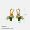 Wholesale Women's Light Luxury Geometric Stainless Steel Real Gold Plated Earrings