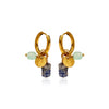 Wholesale Women's Light Luxury Geometric Stainless Steel Real Gold Plated Earrings
