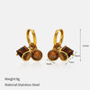 Wholesale Women's Light Luxury Geometric Stainless Steel Real Gold Plated Earrings