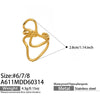 Wholesale Women's Light Luxury Geometric Stainless Steel Ring Set With Pvd Real Gold Electroplating