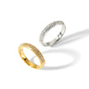 Wholesale Women's Light Luxury Geometric Stainless Steel Zircon Ring Jewelry With Electroplating Design