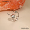 Wholesale Women's Light Luxury Geometric Star Heart Shape Stainless Steel Electroplated Open Ring Hand Jewelry
