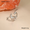 Wholesale Women's Light Luxury Geometric Star Heart Shape Stainless Steel Electroplated Open Ring Hand Jewelry