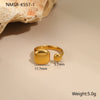 Wholesale Women's Light Luxury Geometric Star Heart Shape Stainless Steel Electroplated Open Ring Hand Jewelry