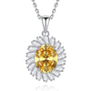 Wholesale Women's Light Luxury Geometric 925 Sterling Silver Emerald Cut Pendant Necklace With Cross Chain