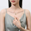 Wholesale Women's Light Luxury Geometric 925 Sterling Silver Emerald Cut Pendant Necklace With Cross Chain