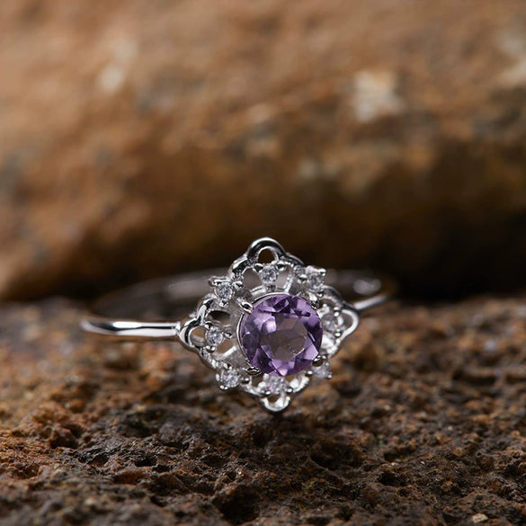 Wholesale Women's Light Luxury Geometric 925 Sterling Silver Ring Set With Gems