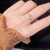 Wholesale Women's Light Luxury Geometric 925 Sterling Silver Ring Set With Gems