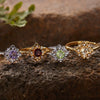 Wholesale Women's Light Luxury Geometric 925 Sterling Silver Ring Set With Gems