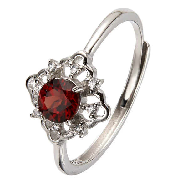 Wholesale Women's Light Luxury Geometric 925 Sterling Silver Ring Set With Gems