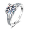 Wholesale Women's Light Luxury Geometric 925 Sterling Silver Ring With Mosane Diamond And Electroplating