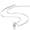 Wholesale Women's Light Luxury Geometric 925 Sterling Silver Six Claw Moissanite Clavicle Necklace With Zirconia