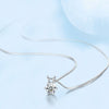 Wholesale Women's Light Luxury Geometric 925 Sterling Silver Six Claw Moissanite Clavicle Necklace With Zirconia